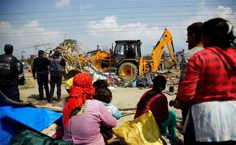 Nepal Demolishes Kathmandu Post Quake Relief Camp