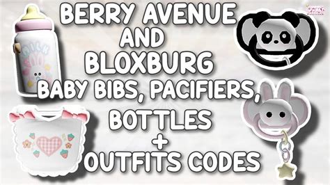 BABY BIBS, SLIPPERS & OUTFIT CODES FOR BROOKHAVEN, BERRY AVENUE, BLOXBURG in 2023 | Coding, Baby ...