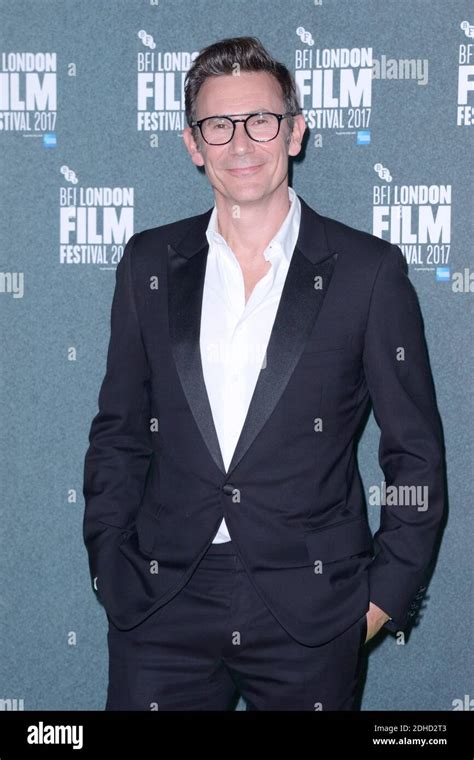 Michel Hazanavicius leaving the Redoutable Premiere during the BFI London International Film ...