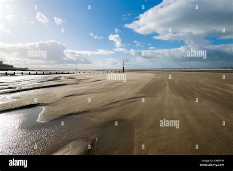 Rhyl beach on the North Wales Coast Stock Photo - Alamy