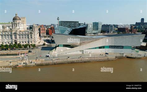 Museum of Liverpool at Pier Head - aerial view - LIVERPOOL, UK - AUGUST ...