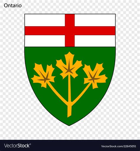 Emblem of ontario province canada Royalty Free Vector Image