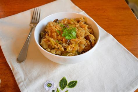 Mushroom Leek Risotto {Recipe} {Vegetarian}