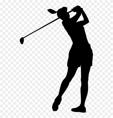 Free Golf Clipart Funny Golf Clip Art Black And White - Female Golfer Silhouette Png - Free ...