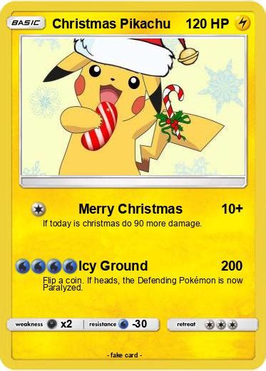 Pokémon Christmas Pikachu 69 69 - Merry Christmas - My Pokemon Card