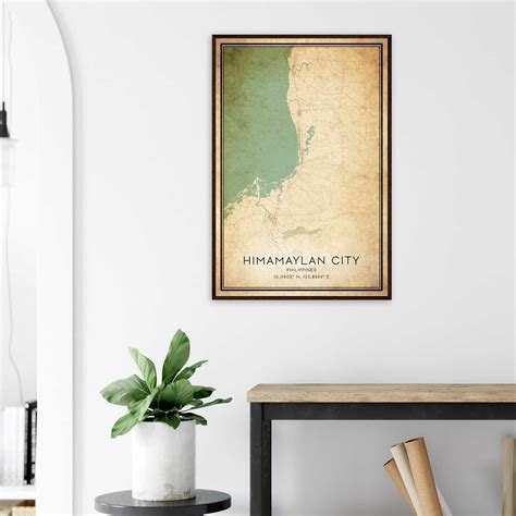 Vintage Himamaylan City Philippines Map Poster, Himamaylan City City ...