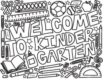 Welcome to Kindergarten Coloring Page by The Art of Integration | TPT