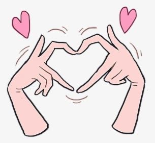 Love Heart Kawaii Cute Hand Hands Cartoon Anime Handpai - Anime Heart With Hands, HD Png ...