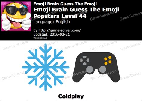 Emoji Brain Guess The Emoji Popstars Pack Level 44 Answers • Game Solver