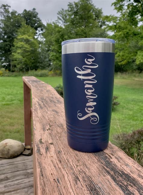 Personalized Name – Engraved Stainless Steel Tumbler With Lid, Water ...