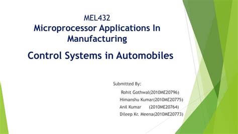 Microprocessor applications | PPT