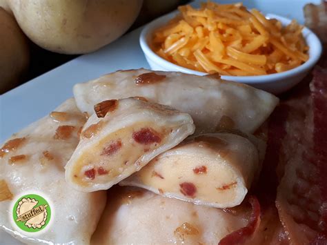 Bacon Cheddar Perogies | stuffed.