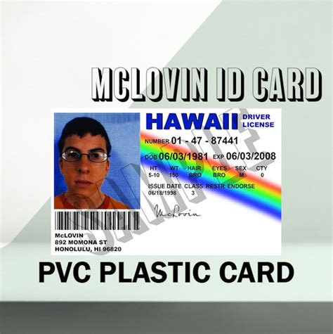 Mclovin SUPERBAD Plastic ID Card Film Novelty Prop Replica - Etsy UK