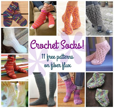 Fiber Flux: Comfy Crochet Socks! 11 Free Patterns...