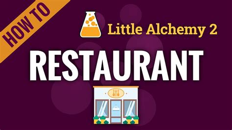 How to make RESTAURANT in Little Alchemy 2 - YouTube