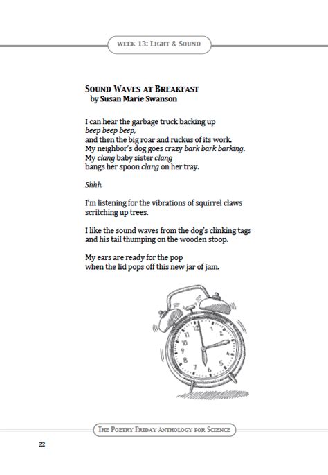 Poetry for Children: PFAS: “Sound Waves at Breakfast” by Susan Marie ...