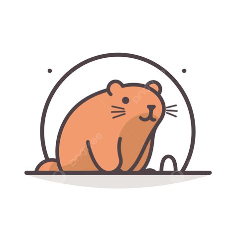 O ícone Da Marmota Está Em Um Fundo Branco Vetor PNG , Um ícone Linear ...