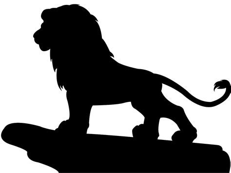 Le Roi lion silhouette vectorielle | Creazilla | Le roi lion ...