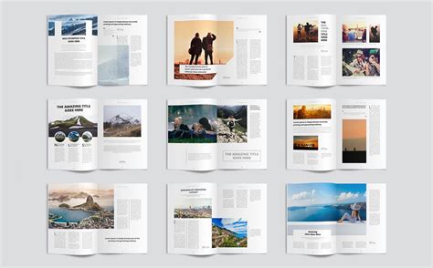 Clean and Modern Minimalist Magazine Layout Corporate Identity ...