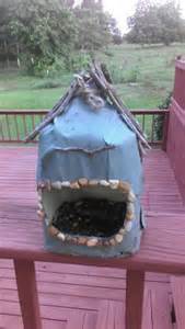 Birdhouse From Milk Jug | Milk Gallon Jug Bird Feeder. Homemade from a Milk Carton. Green paint ...