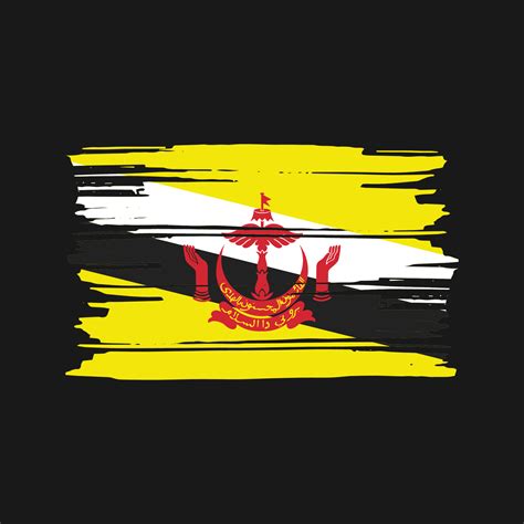 Brunei Flag Brush Vector. National Flag Design 11429169 Vector Art at ...