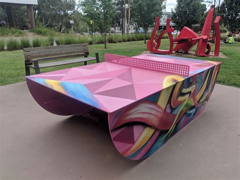 POPP x University of Canberra | Artwork by Street Artist Graffik Paint | HERO Outdoor Ping Pong ...