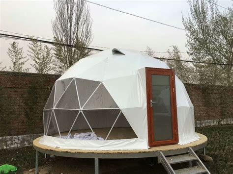 Transparent Luxury Steel Camping 5M Geodesic Dome Tent