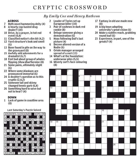 Eugene Sheffer Printable Crossword Puzzles - Printable Word Searches