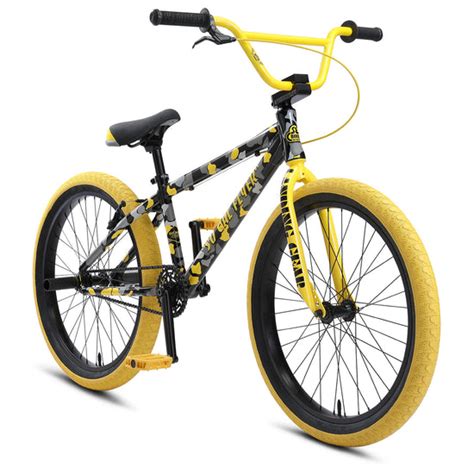 SE So Cal Flyer 24-inch BMX Freestyle Bike-Yellow Camo | J&R Bicycles — J&R Bicycles, Inc.