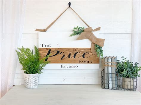 Personalized Farmhouse Sign Custom Wood Sign Rustic Home Decor Our ...