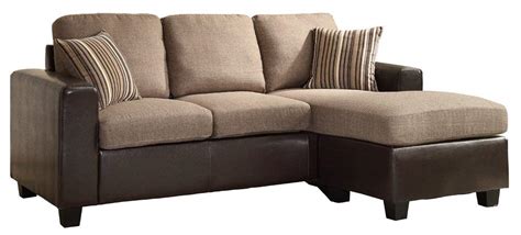 Homelegance Best Reversible Sectional Sofa Chaise with 2 Pillows