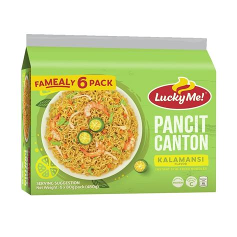 Lucky Me! Pancit Canton Instant Noodles Kalamansi Multipack 6 Packs 80g ...