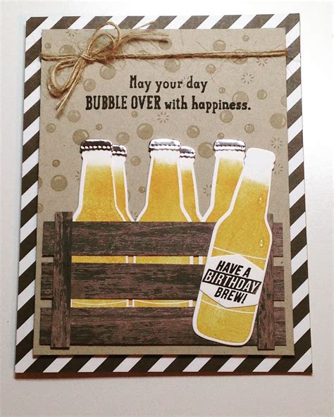 Beer Birthday, Dad Birthday Card, Birthday Cards For Men, Handmade ...