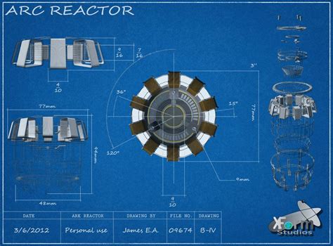 Iron Man Arc Reactor Blue-print