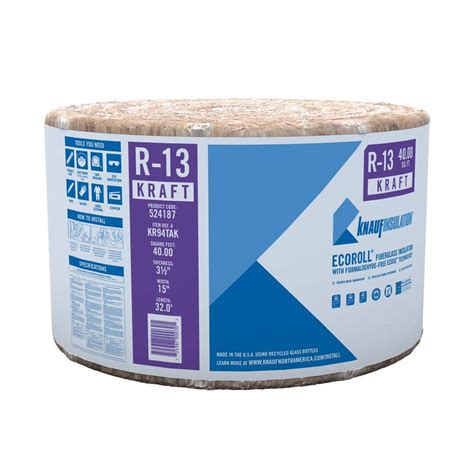 Reviews for Knauf Insulation R-13 EcoRoll Kraft Faced Fiberglass ...