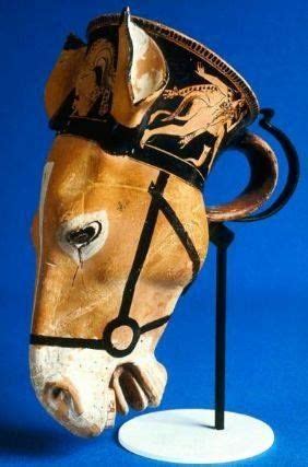 Cup in the shape of a donkey’s head, about 480 B.C., the Brygos Painter, Athens, Attica, Greece ...