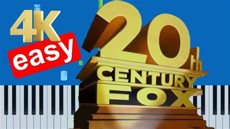 20th Century Fox Theme Song (Easy) Beginner Piano Tutorial 4K - YouTube
