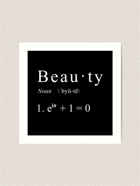 "Euler's Identity - Beauty" Art Print by lurchmerch | Redbubble