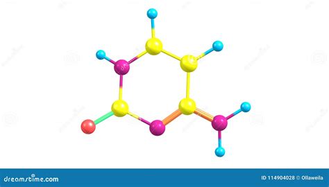 Cytosine Molecular Structure Isolated on White Background Stock ...