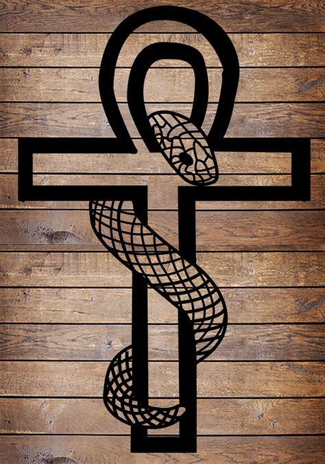 Ankh Egyptian Symbol of Life With Snake Stencil | Etsy