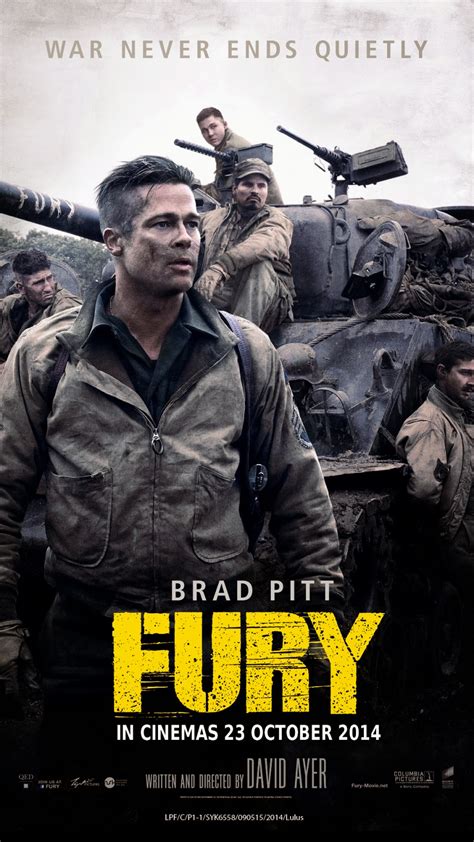 Movie Review: Fury (2014 - Brad Pitt, Shia LaBeouf) - ColourlessOpinions.com