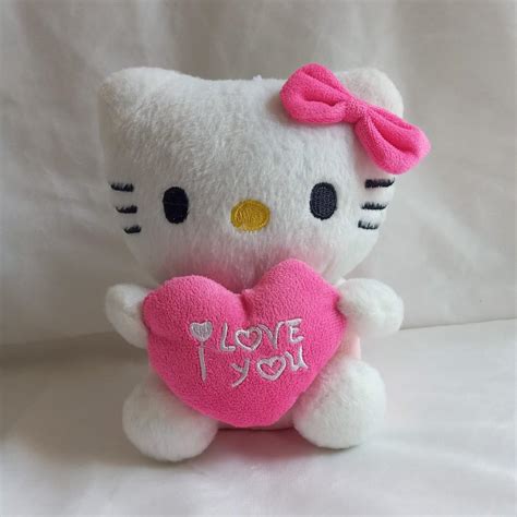 Hello Kitty Pink Heart Plush Medium sized hello... - Depop