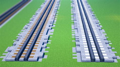 Minecraft Railroad Train Tracks Tutorial - YouTube