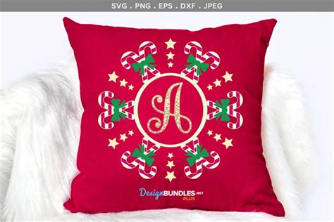 Candy Cane Christmas Monogram