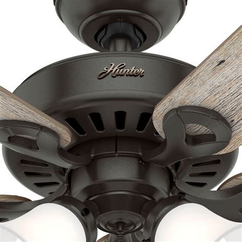 Hunter Ridgefield 44-in Noble Bronze Indoor Ceiling Fan with Light (5-Blade) in the Ceiling Fans ...