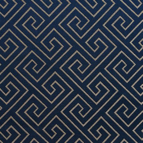 Charlotte Fabrics D179 Sapphire Greek Key Fabric