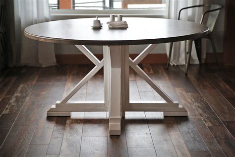 Round Farmhouse Dining Table For 4 : We just moved into our new house and we decided that the ...