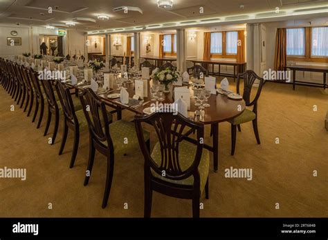 The interior of Royal Yacht Britannia (HMY Britannia), Edinburgh ...