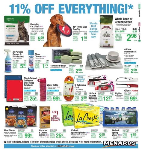 Menards Weekly Ad Aug 16 – Aug 22, 2020