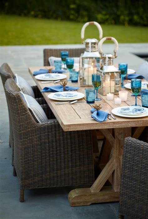 Hyde Park Dining in Ocean Grey Finish | Frontgate | Outdoor dining furniture, Outdoor wicker ...